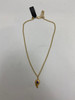 REBECCA MINKOFF GOLD WATER DROPLET CHAIN NECKLACE, SUN SYMBOL WITH BLUE SPHERE New