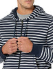 AMAZON ESSENTIALS MEN'S FULL-ZIP FLEECE HOODIE MEN'S NAVY WHITE STRIPE XS New AMAZON ESSENTIALS MEN'S FULL-ZIP FLEECE HOODIE MEN'S NAVY WHITE STRIPE XS New