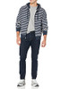 AMAZON ESSENTIALS MEN'S FULL-ZIP FLEECE HOODIE MEN'S NAVY WHITE STRIPE XS New AMAZON ESSENTIALS MEN'S FULL-ZIP FLEECE HOODIE MEN'S NAVY WHITE STRIPE XS New