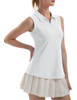 FKEEP WOMEN'S SLEEVELESS COLAR V-NECK FKEEP ENTOURAGE POLO TEE WHITE M New FKEEP WOMEN'S SLEEVELESS COLAR V-NECK FKEEP ENTOURAGE POLO TEE WHITE M New