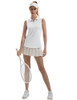 FKEEP WOMEN'S SLEEVELESS COLAR V-NECK FKEEP ENTOURAGE POLO TEE WHITE M New FKEEP WOMEN'S SLEEVELESS COLAR V-NECK FKEEP ENTOURAGE POLO TEE WHITE M New