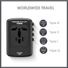 CONAIR FAST CHARGE UNIVERSAL TRAVEL ADAPTER - BLACK