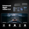 TVFEA DASHCAM FRONT AND REAR CAMERA DUAL DASH CAMERA FOR CARS - GRAY