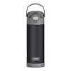 THERMOS FUNTAINER 16 OUNCE BOTTLE WITH WIDE SPOUT LID F41103CH6 - MATTE CHARCOAL