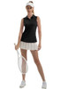 FKEEP WOMEN'S SLEEVELESS POLO GOLF TENNIS T-SHIRTS V-NECK COLLAR BLACK M New FKEEP WOMEN'S SLEEVELESS POLO GOLF TENNIS T-SHIRTS V-NECK COLLAR BLACK M New