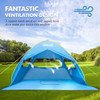 XIXIKANK 2 Seconds Easy Setup Pop-Up Beach Tent for 2-3 Persons - BLUE/YELLOW XIXIKANK 2 Seconds Easy Setup Pop-Up Beach Tent for 2-3 Persons - BLUE/YELLOW