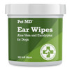 PET MD DOG EAR CLEANER WIPES OTIC CLEANSING - 100 COUNT New