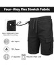 GALAXY HARVIC MEN STRETCH PULL-ON CARGO ELASTIC WAIST DRAWSTRING NAVY M New