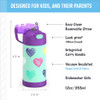 THERMOS FUNTAINER WATER BOTTLE STRAW 12 OUNCE KIDS STAINLESS STEEL - HEARTS