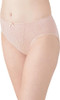 WACOAL RETRO CHIC HI-CUT PANTIES WITH CHANTILLY LACE SIZE: WOMEN XL - ROSE DUST New