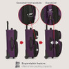 U.S. TRAVELER RIO RUGGED FABRIC EXPANDABLE CARRY-ON LUGGAGE, SET - PURPLE U.S. TRAVELER RIO RUGGED FABRIC EXPANDABLE CARRY-ON LUGGAGE, SET - PURPLE