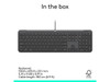 Logitech Signature Slim Wired K620 for Business, Full-Size Keyboard, Graphite