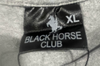 BLACK HORSE CLUB MEN'S CREW SHIRT - SIZE: MEN XL - GRAY BLACK HORSE CLUB MEN'S CREW SHIRT - SIZE: MEN XL - GRAY