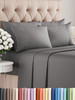 CGK LINENS QUEEN COOLING SHEETS FOR HOT SLEEPERS HOTEL LUXURY - DARK GRAY New