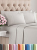 CGK Linens Queen 6 Piece Sheet Set Cooling Sheets for Hot Sleepers - French Grey New