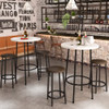 AWQM 3 Piece Bar Table Set, Round Bistro Table and Chairs, Small Bar Table Set