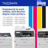 Brother Genuine TN2294PK Standard Yield 4-Pack Printer Toner Cartridges