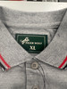 TIGER WOLF 3 BUTTON POLO SHIRT - SIZE: MEN XL - GRAY/RED/BLACK New