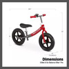 RADIO FLYER 12" KIDS BOYS GIRLS BALANCE BIKE BEGINNER GLIDE GO PRO - BLACK/RED New