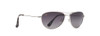 MAUI JIM GRAY BABY BEACH MAUI PURE - SIZE: MEN 56-18 - SILVER FRAME/NATURAL GRAY