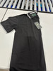 TIGER WOLF 3 BUTTON POLO SHIRT - SIZE: MEN L - BLACK/WHITE New TIGER WOLF 3 BUTTON POLO SHIRT - SIZE: MEN L - BLACK/WHITE New