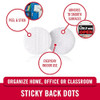 VELCRO BRAND DOTS WITH ADHESIVE WHITE 200 PK 3/4" CIRCLES STICKY BACK - WHITE New VELCRO BRAND DOTS WITH ADHESIVE WHITE 200 PK 3/4" CIRCLES STICKY BACK - WHITE New