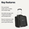 AMAZON BASICS UNDERSEAT CARRY ON WHEELS 14" ROLLING TRAVEL BAG - BLACK