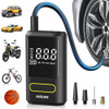 JUSUOX TIRE INFLATOR PORTABLE AIR COMPRESSOR, AIR BIKE PUMP DIGITAL PRESSURE