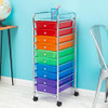 HONEY CAN DO RAINBOW 10-DRAWER METAL ROLLING STORAGE CART CRT-02214 - RAINBOW HONEY CAN DO RAINBOW 10-DRAWER METAL ROLLING STORAGE CART CRT-02214 - RAINBOW
