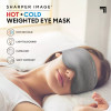 SHARPER IMAGE HOT AND COLD WEIGHTED EYE MASK POLYESTER RELAXATION THERAPY - GRAY