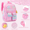 FISENT 3PCS KIDS BACKPACK FOR GIRLS,GIRLS BACKPACK SET,CUTE BUNNY RAINBOW