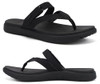COFACE WOMENS FASHION FLIP FLOPS WITH COMFORTABLE ARCH SUPPORT - SIZE 9 BLACK New