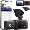 KINGSLIM D6-4K DUAL DASH CAM - WIFI, GPS 4K FRONT/1080P INSIDE TYPE-C, BLACK