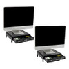 MIND READER MONITOR STAND, 2-PACK, 13.5"L X 13"W X 4"H, 2MONSTA3D - BLACK New