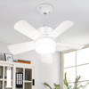 MATULSA SOCKET FAN LIGHT REMOTE SMALL CEILING FAN LIGHTS 1000LM Dimmable - WHITE