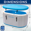 SereneLife Inflatable Cold Plunge Tub Ice Bath One Person Ice Bath Tub - White