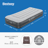 SleepLux Durable Inflatable Air Mattress with Built-in Pump, Pillow, USB Charger New