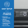 SleepLux Durable Inflatable Air Mattress with Built-in Pump, Pillow, USB Charger New