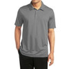 KICK START GEAR GALAXY BY HARVIC MEN'S DRY FIT POLO SHIRT SIZE: L - HEATHER GRAY New