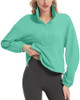 FKEEP QUARTER ZIP PULLOVER WOMEN CROPPED TOP SZ XL ZGREEN A New FKEEP QUARTER ZIP PULLOVER WOMEN CROPPED TOP SZ XL ZGREEN A New