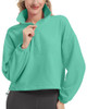 FKEEP QUARTER ZIP PULLOVER WOMEN CROPPED TOP SZ XL ZGREEN A New FKEEP QUARTER ZIP PULLOVER WOMEN CROPPED TOP SZ XL ZGREEN A New