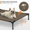 HEEYOO ELEVATED DOG BED WITH CANOPY PORTABLE DOG COT WITH REMOVABLE COTSQUC42BRN