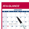 AT-A-GLANCE 2026 ERASABLE CALENDAR DRY ERASE WALL PLANNER 48" X 32" - RED/WHITE