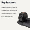 AMAZON BASICS ADJUSTABLE DUMBBELL, 25 LB - BLACK