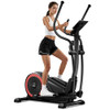 UMAY ELLIPTICAL MACHINE, ELLIPTICAL EXERCISE MACHINE WITH 8 LEVELS, ET70 - BLACK