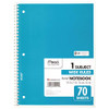 MEAD SPIRAL NOTEBOOK 1 SUBJECT WIDE RULED 70 SHEETS 10-1/2" X 8" 05510AY7 BLUE New MEAD SPIRAL NOTEBOOK 1 SUBJECT WIDE RULED 70 SHEETS 10-1/2" X 8" 05510AY7 BLUE New