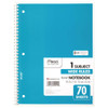 MEAD SPIRAL NOTEBOOK 1 SUBJECT WIDE RULED 70 SHEETS 10-1/2" X 8" 05510AY7 BLUE New MEAD SPIRAL NOTEBOOK 1 SUBJECT WIDE RULED 70 SHEETS 10-1/2" X 8" 05510AY7 BLUE New
