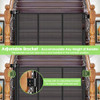 BINGGUZ REINFORCED RETRACTABLE BABY GATE FOR STAIRS WITH SUPPORT RODS - BLACK