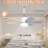 Light Bulb Fan Socket Ceiling Light Socket Fan Light Bulb of 3 Modes 3000K-6500K New