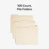 Smead File Folders Letter Sized, 1/3-Cut Tab, Assorted Positions, 100 Boxes New